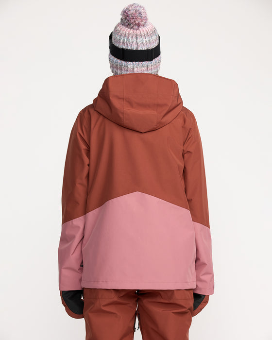 Volcom 赤 スノーボードジャケット 女性用 VOLCOM レディース V.CO ERAS INS GORE JACKET スノージャケット