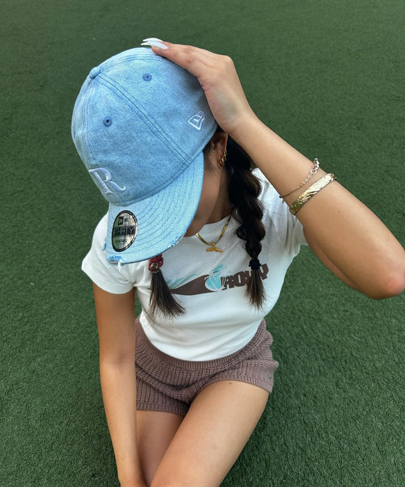 【NEW ERA】ROXY コラボキャップ 930CS ROXY WASH DENIM BLU【2026年夏モデル】