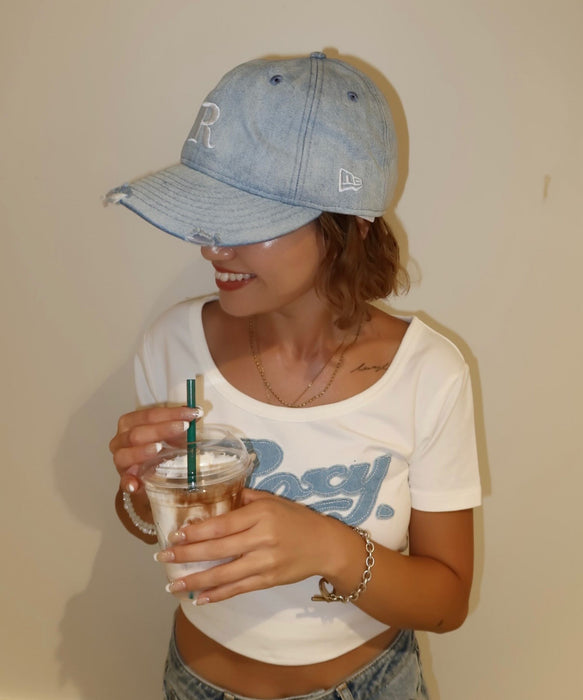 【NEW ERA】ROXY コラボキャップ 930CS ROXY WASH DENIM BLU【2026年夏モデル】