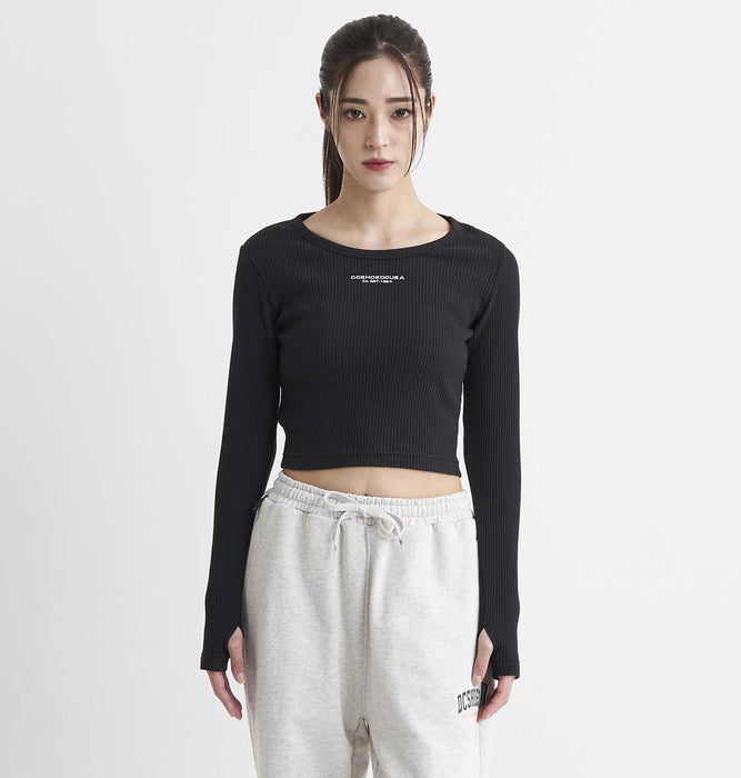 【BUY 2 20%OFF】【OUTLET】DC Shoes 23 WS CROPPED LS ウィメンズ Tシャツ ロンT