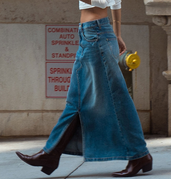 OUTLET】Roxy LIVED IN DENIM SKIRT ウィメンズ ロングスカート