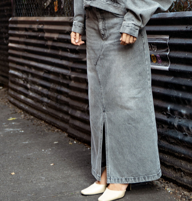 OUTLET】Roxy LIVED IN DENIM SKIRT ウィメンズ ロングスカート