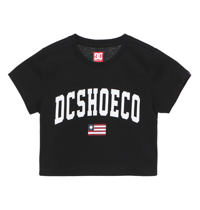 【BUY 2 20%OFF】【OUTLET】DC Shoes 23 WS ARCH LOGO CROPPED SS ウィメンズ Tシャツ