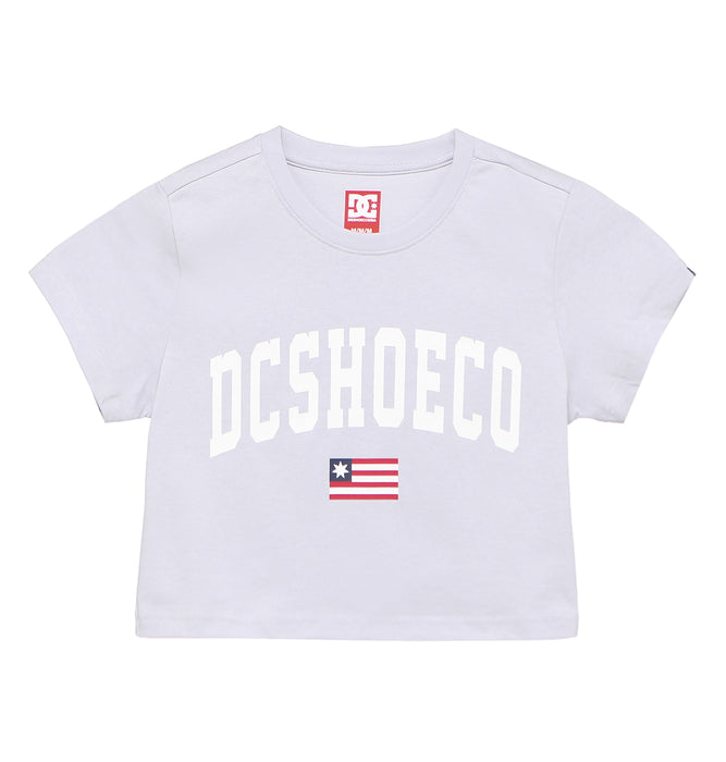 【BUY 2 20%OFF】【OUTLET】DC Shoes 23 WS ARCH LOGO CROPPED SS ウィメンズ Tシャツ