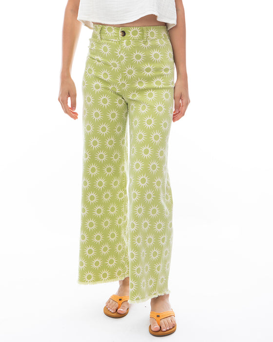 【OUTLET】BILLABONG レディース FREE FALL PRINT ロングパンツ 【2024年春夏モデル】