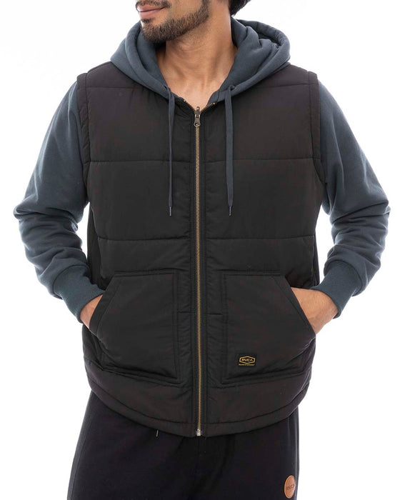 【OUTLET】RVCA メンズ GRANT PUFFER REVERSIBLE ZIP HD パーカー BBW 【2024年冬モデル】