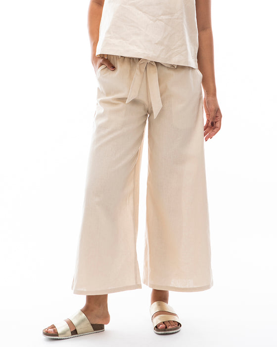 【OUTLET】BILLABONG レディース 【CHILLWEAR】 LINEN COTTON WOVEN LONG PANTS ガウチョパンツ 【2024年夏モデル】