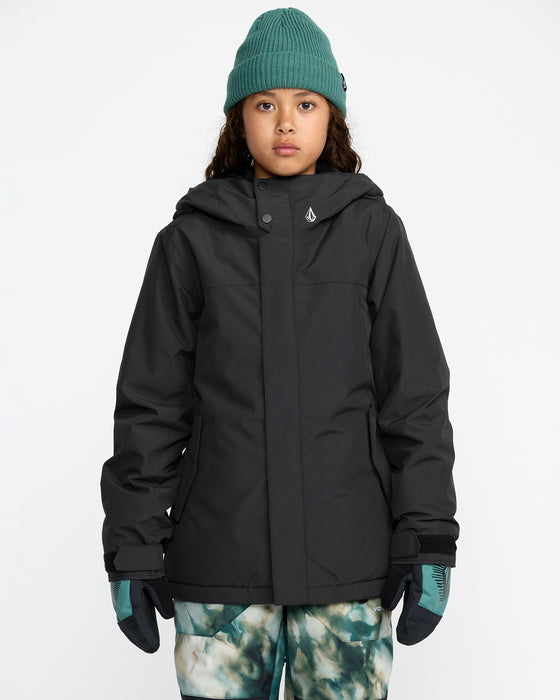 VOLCOM 子ども用 ブラックジャケット OUTLET】VOLCOM キッズ MIIINTY INS JACKET スノージャケット