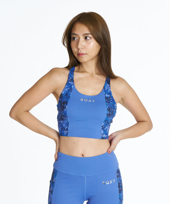 ROXY FITNESS FEEL FREE BRA 柄プリントブラトップ /速乾/UVカット/水陸両用/ミディアムサポート 【2026年秋冬モデル】