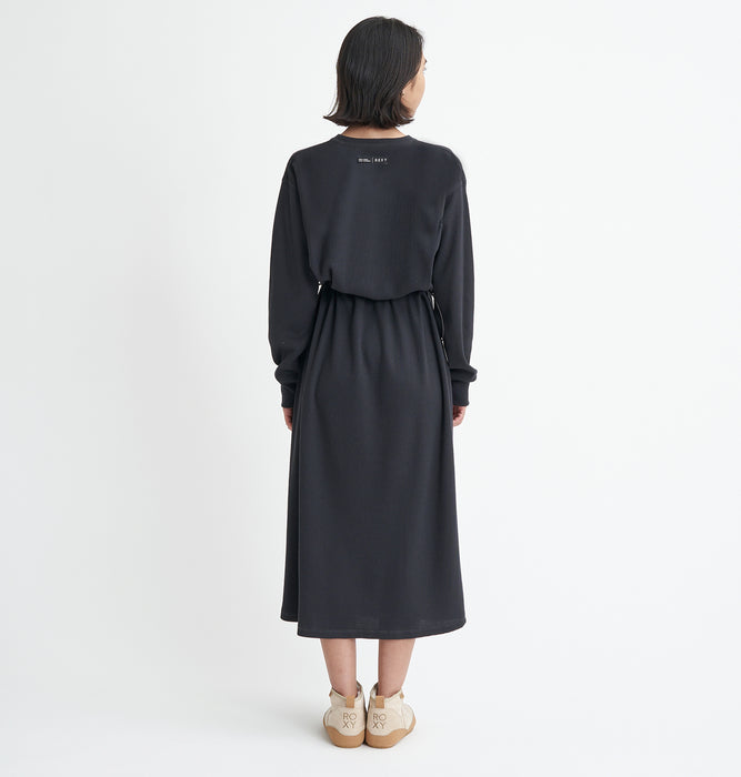 【BUY 2 20%OFF】【OUTLET】Roxy DOWN TO EARTH DRESS ワッフル ワンピース