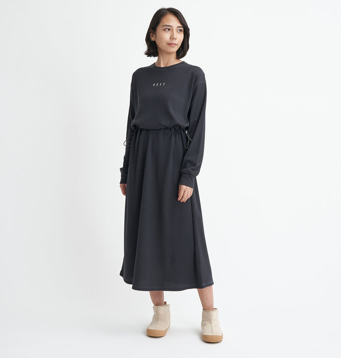 【BUY 2 20%OFF】【OUTLET】Roxy DOWN TO EARTH DRESS ワッフル ワンピース