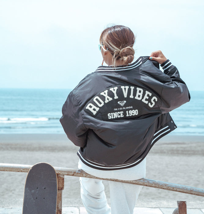 【BUY 2 20%OFF】【OUTLET】Roxy ROXY VIBES SINCE 1990 JACKET スタジャン