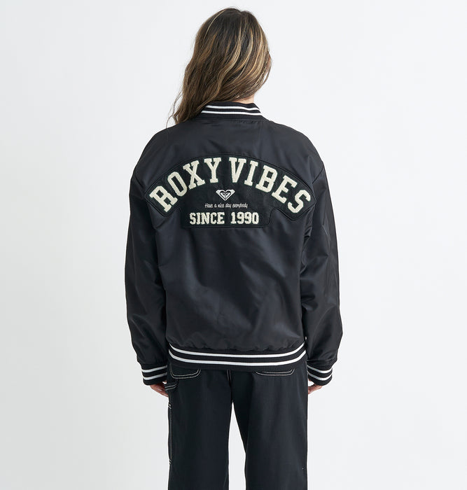 【BUY 2 20%OFF】【OUTLET】Roxy ROXY VIBES SINCE 1990 JACKET スタジャン