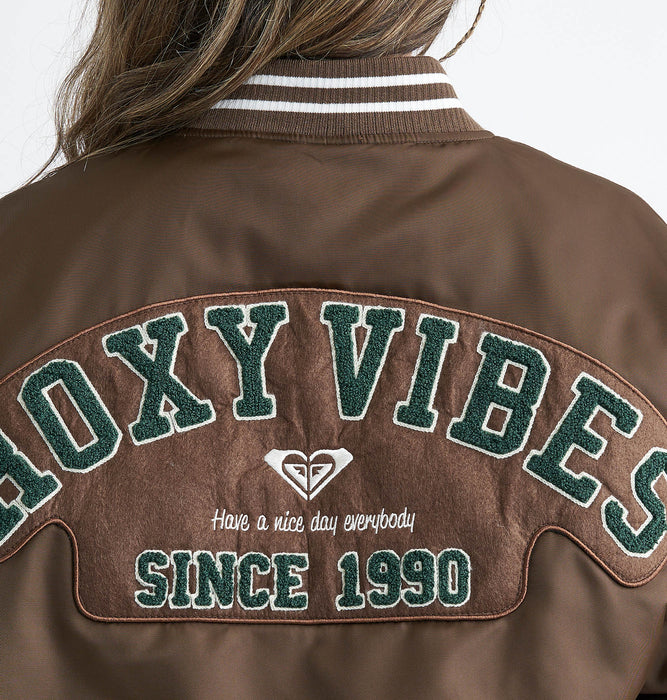 【BUY 2 20%OFF】【OUTLET】Roxy ROXY VIBES SINCE 1990 JACKET スタジャン