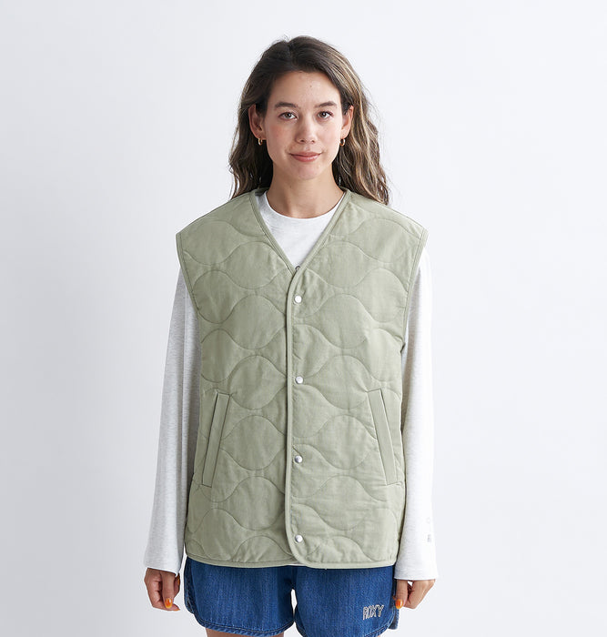 【OUTLET】【直営店限定】Roxy QUILTED VEST キルティングベスト