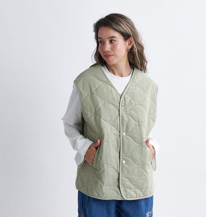 【OUTLET】【直営店限定】Roxy QUILTED VEST キルティングベスト