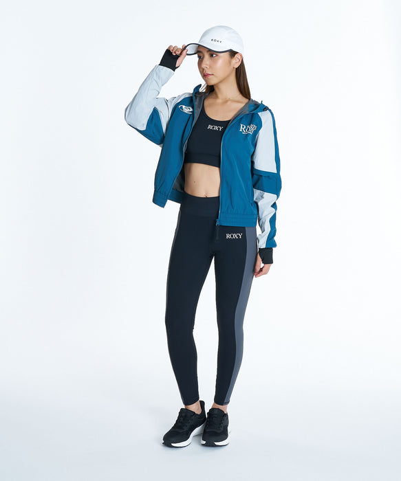 ROXY FITNESS EARTHY CRISP JACKET 配色ダブルジップフーディー