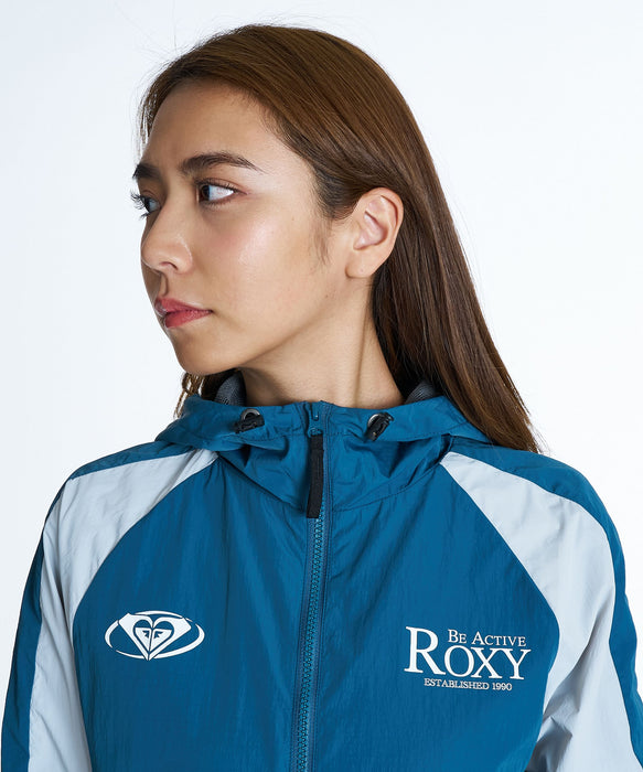 ROXY FITNESS EARTHY CRISP JACKET 撞色雙拉鍊連帽帽T 外套 /防潑水 【2026年秋冬款】