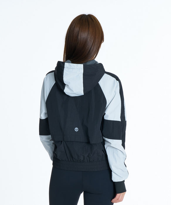 ROXY FITNESS EARTHY CRISP JACKET 撞色雙拉鍊連帽帽T 外套 /防潑水 【2026年秋冬款】