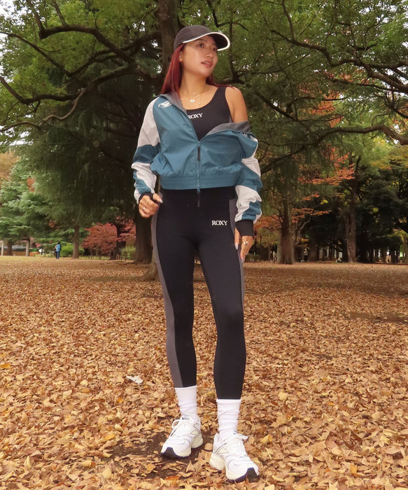 ROXY FITNESS EARTHY CRISP BRA 配色リブ切替ブラトップ /速乾/UVカット/水陸両用/ハイサポート【2026年秋冬モデル】