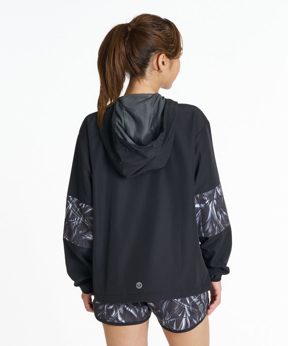 ROXY FITNESS FEEL FREE JACKET 柄プリントジップフーディー パーカー /撥水 【2026年秋冬モデル】