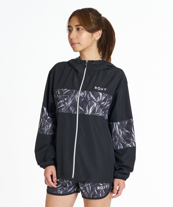 ROXY FITNESS FEEL FREE JACKET 柄プリントジップフーディー パーカー /撥水 【2026年秋冬モデル】