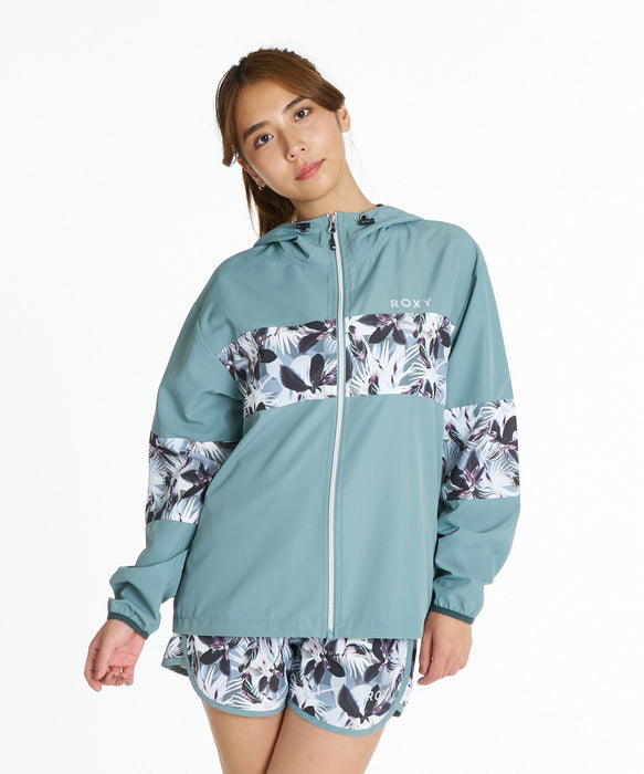 ROXY FITNESS FEEL FREE JACKET 柄プリントジップフーディー パーカー /撥水 【2026年秋冬モデル】