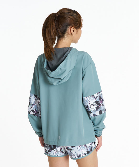 ROXY FITNESS FEEL FREE JACKET 柄プリントジップフーディー パーカー /撥水 【2026年秋冬モデル】