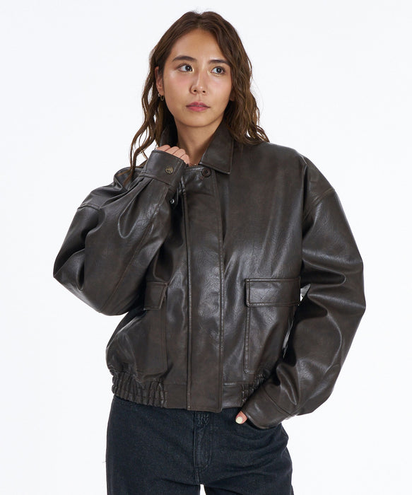 ROXY x NANAHA ECO LEATHER JACKET エコレザージャケット 【2026年秋冬モデル】