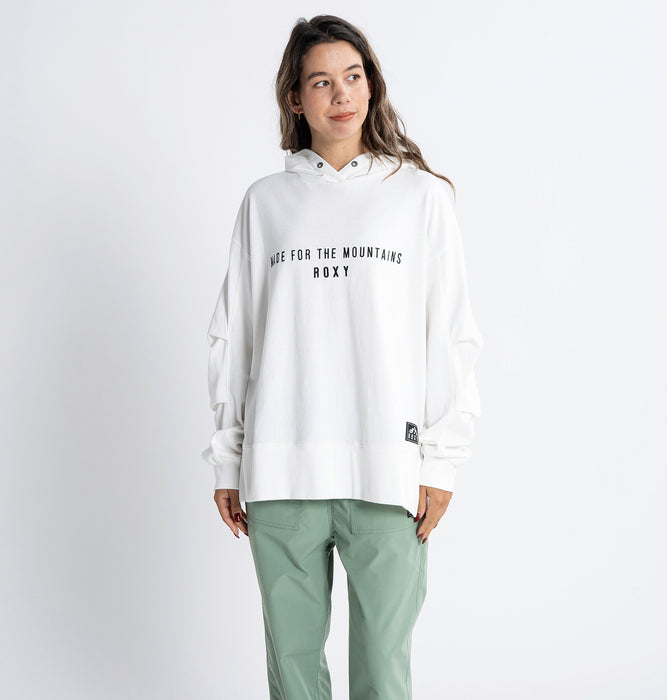 【BUY 2 20%OFF】【OUTLET】Roxy MADE FOR THE MOUNTAINS HOODIE Tシャツ素材 フーディー