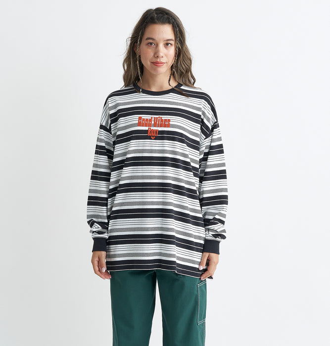 【OUTLET】Roxy SMILE L/S TEE ルーズフィット 長袖 Tシャツ