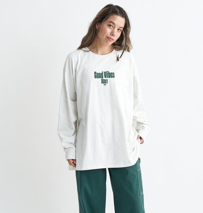 【OUTLET】Roxy SMILE L/S TEE ルーズフィット 長袖 Tシャツ