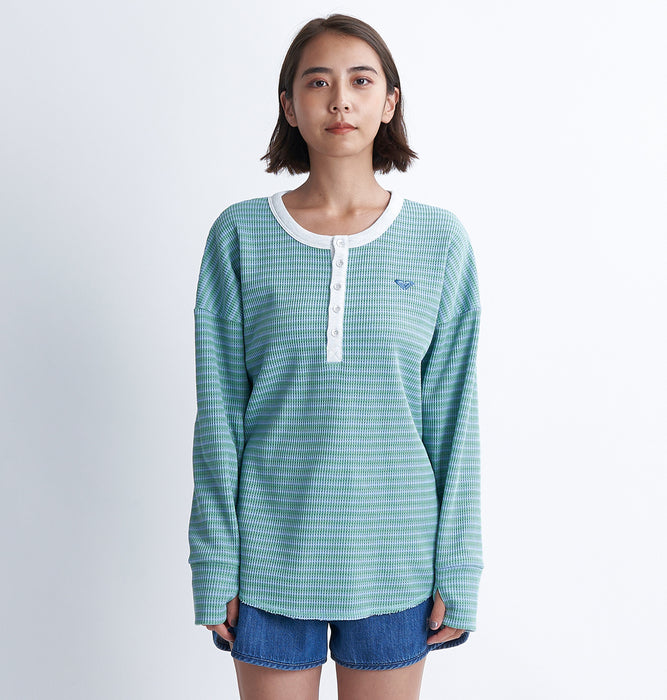 【OUTLET】Roxy PACIFIC OCEAN ワッフル素材 長袖 Tシャツ