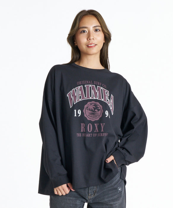 ROXY WAIMEA フロッキーMIXプリント長袖Tシャツ ロンT /吸水速乾/抗菌防臭 【2026年秋冬モデル】