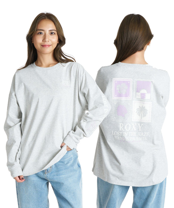 ROXY HAZE & WAVES 袖プリント機能性Tシャツ 長袖 ロンT /抗菌防臭 【2026年秋冬モデル】