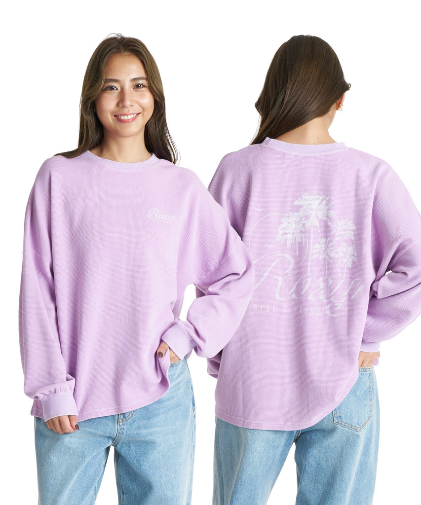 ROXY RISE & SHINE ワッフルニット長袖Tシャツ ロンT 【2026年秋冬モデル】