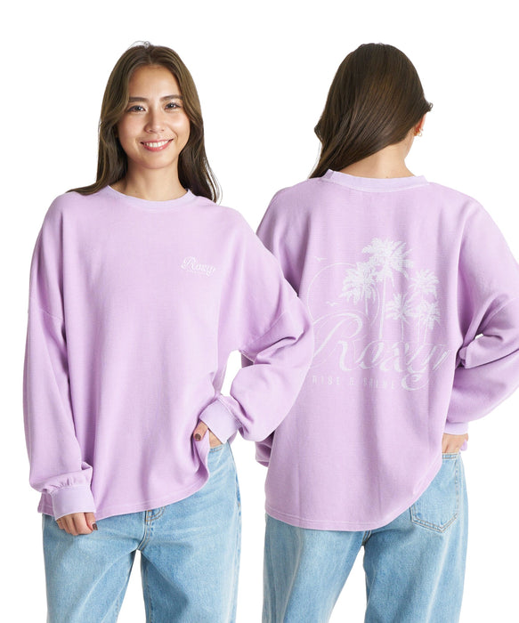 ROXY RISE & SHINE ワッフルニット長袖Tシャツ ロンT 【2026年秋冬モデル】
