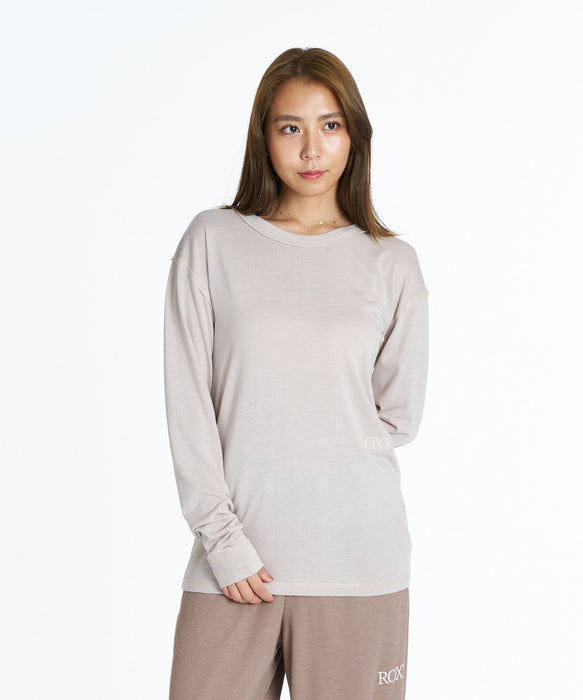 ROXY FITNESS GENTLE FLOW L/S TEE 膠原蛋白・胺基酸添加 保濕長袖T恤 【2026年秋冬款】