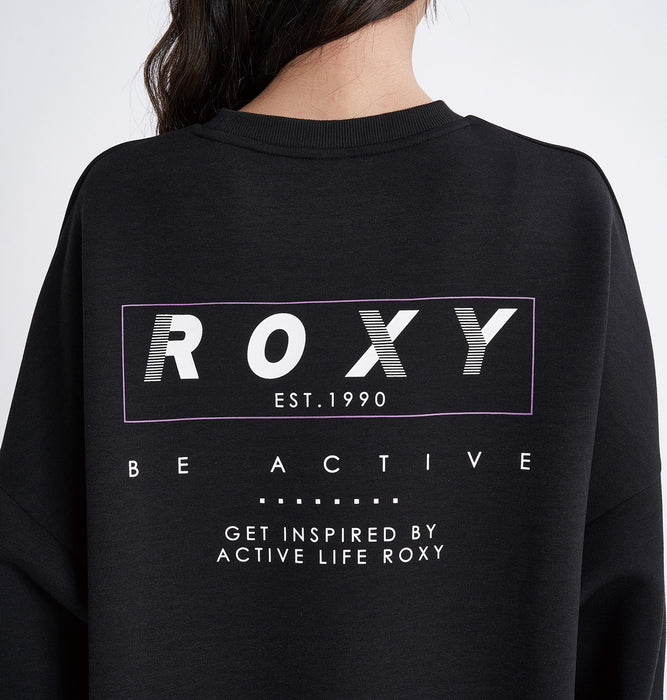 【BUY 2 20%OFF】【OUTLET】Roxy 速乾、UVカット クルーネックトップ UP BEAT PO