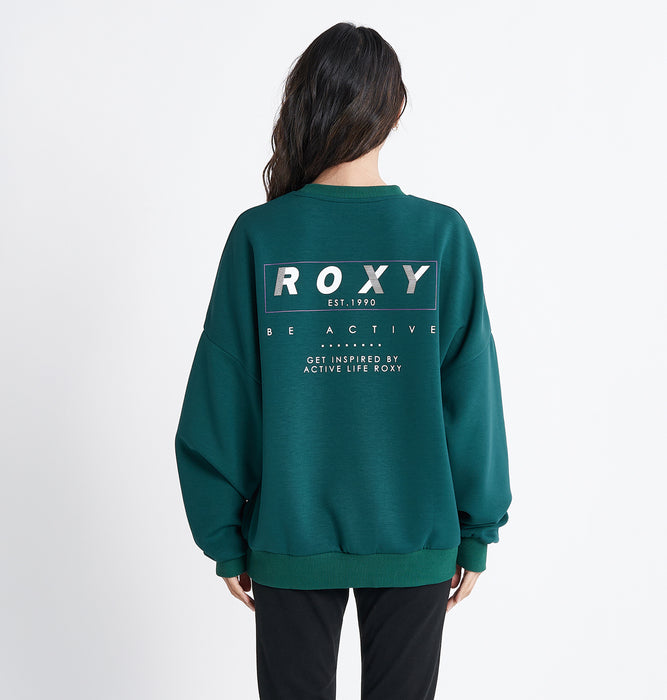 【BUY 2 20%OFF】【OUTLET】Roxy 速乾、UVカット クルーネックトップ UP BEAT PO