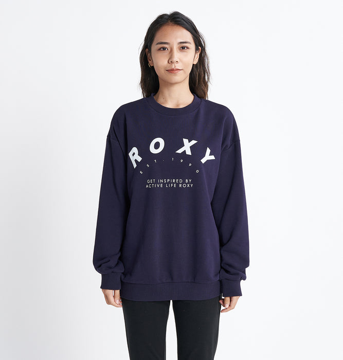 【OUTLET】Roxy 速乾、UVカット クルーネックトップ DOWN BEAT PO