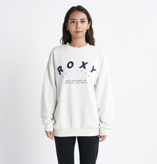 【OUTLET】Roxy 速乾、UVカット クルーネックトップ DOWN BEAT PO