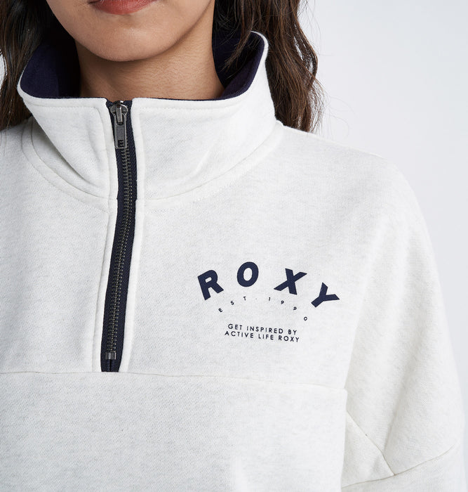 【BUY 2 20%OFF】【OUTLET】Roxy 速乾、UVカット ハーフジップトップ DOWN BEAT STAND ZIP