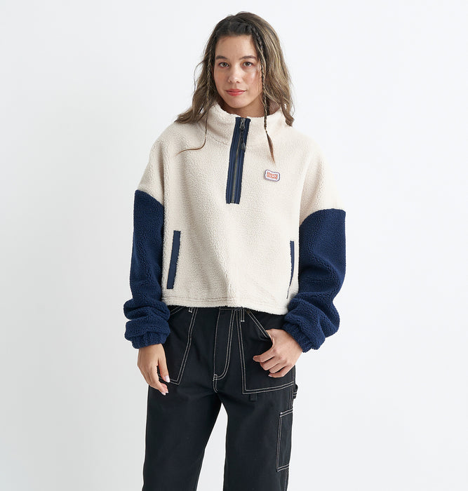 【BUY 2 20%OFF】【OUTLET】Roxy ROLLING FLEECE TOP ハーフジップ ボアジャケット