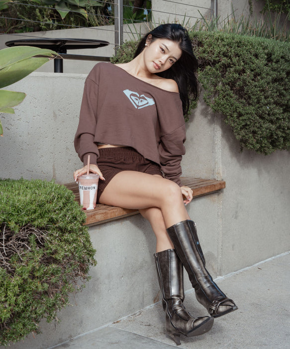 ROXY x NANAHA OFF-THE-SHOULDER P/O ロゴオフショルトップス 【2026年秋冬モデル】