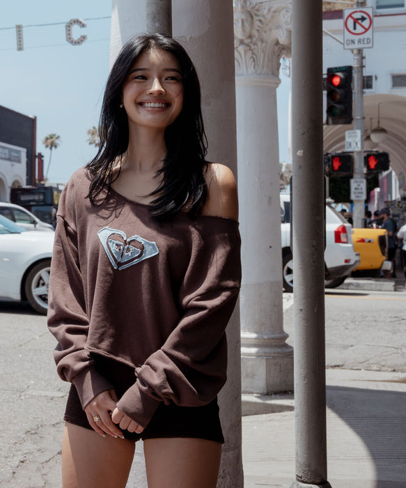 ROXY x NANAHA OFF-THE-SHOULDER P/O ロゴオフショルトップス 【2026年秋冬モデル】