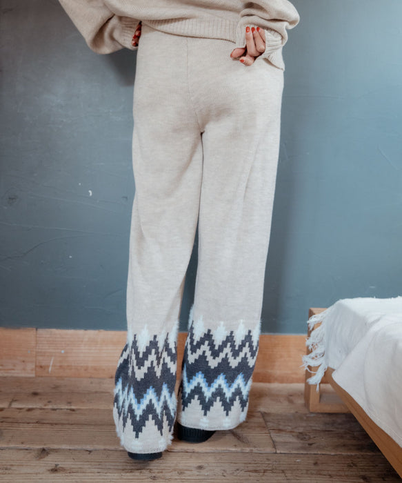 ROXY SILVER GARDEN PANTS フェアアイル柄ニットパンツ 【2026年秋冬モデル】
