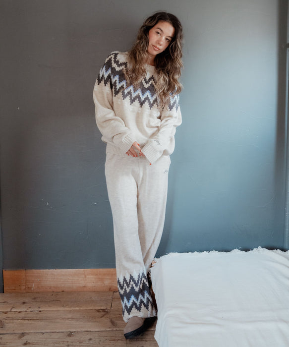 ROXY SILVER GARDEN PANTS フェアアイル柄ニットパンツ 【2026年秋冬モデル】