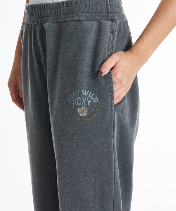 ROXY STAY WILD PANTS レトロプリント裾2WAYスウェットパンツ 【2026年秋冬モデル】