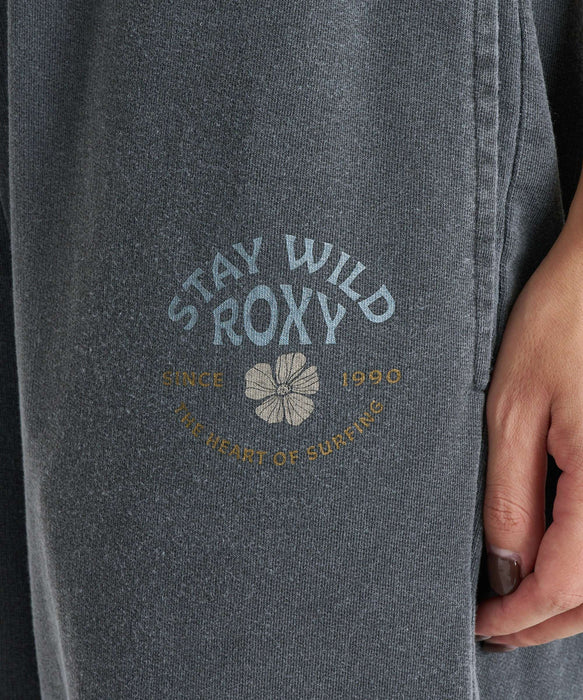 ROXY STAY WILD PANTS レトロプリント裾2WAYスウェットパンツ 【2026年秋冬モデル】